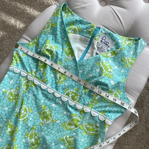 LILLY PULITZER cotton turtle vintage sleeveless dress - Picture 9 of 12